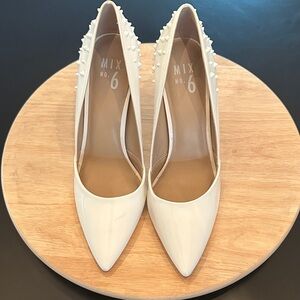 Mix No. 6 White Spiked Heels